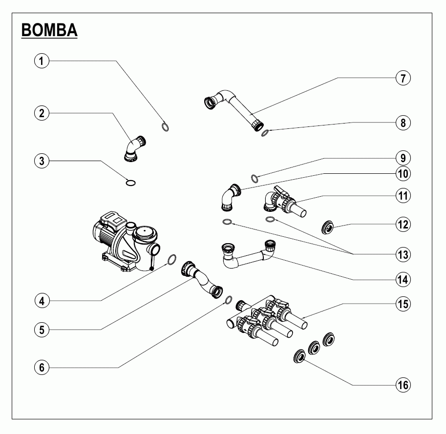 Схема TEKBOX PARTE BOMBA (STANDAR) -